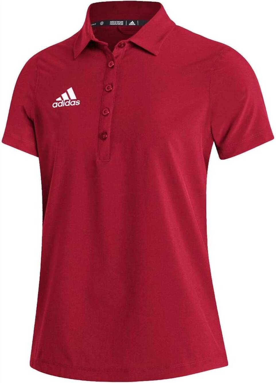 NEW ADIDAS women's stadium polo in team power red/white